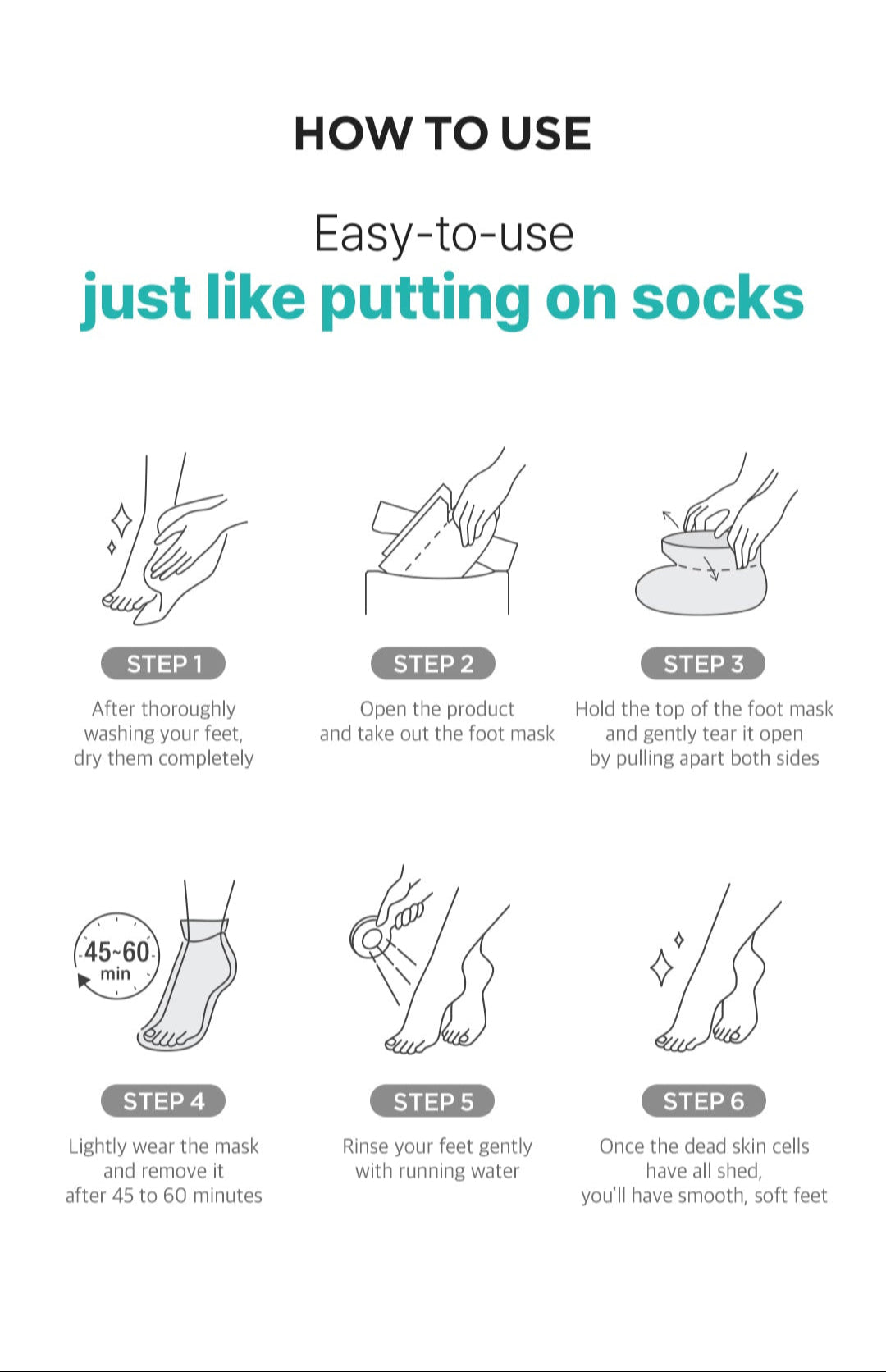 [Ariul] Smooth & Pure Foot Peeling Mask Purifying (2 Pairs)