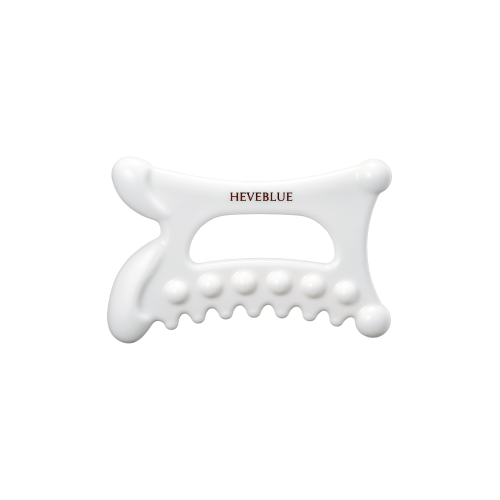 [HEVEBLUE] Natural White Clay Relaxing Homecare Gua Sha